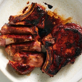 Sweet and Spicy Pan-Seared Pork Chops