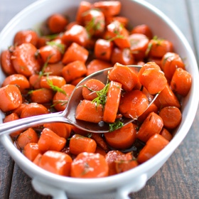 Bourbon Maple Glazed Carrots