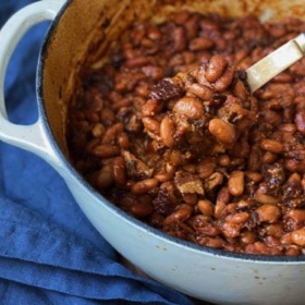 double molasses Beans (alton brown)