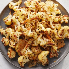 Roasted Cauliflower with Crispy Parmesan