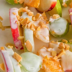 Caramel Toffee Fruit Kebabs