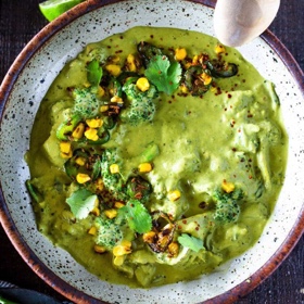 Vegan Broccoli “Cheddar”Jalapeño Soup
