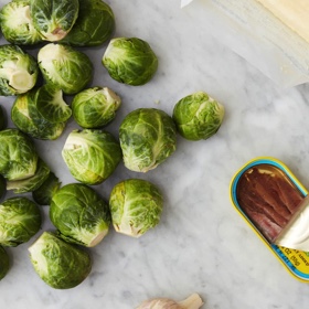 Bagna Cauda Roasted Brussels Sprouts