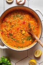 Vegan Vegetable Stew with Peas, Potatoes, and Red Bell Pepper
