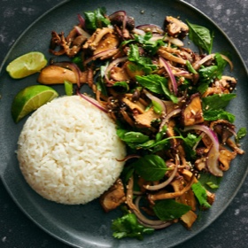 Roasted Mushroom Larb