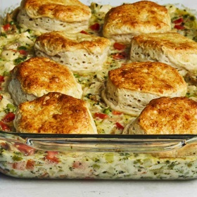 Mom's Fabulous Chicken Pot Pie with Biscuit Crust