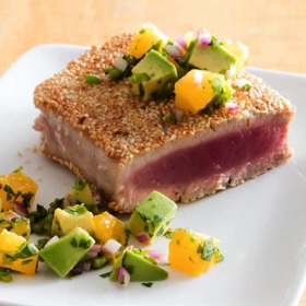 Pan-Seared Sesame-Crusted Tuna Steaks