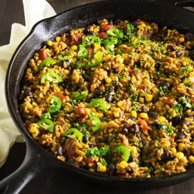 Mexican Rice and Beans with Chorizo