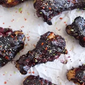 Wild Blueberry BBQ Chicken Wings