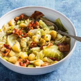 Cabbage and Potato Soup with Bacon
