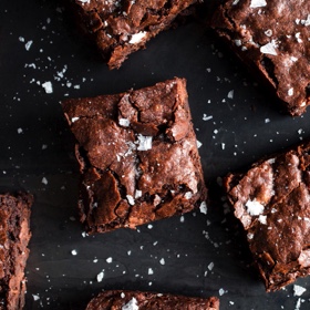 Olive Oil Brownies with Sea Salt