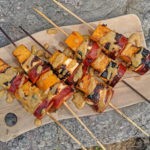Chroizo Squash and Cheese Skewers with Sage Honey Mustard