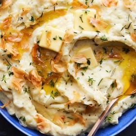 Creamy Double-Garlic Mashed Potatoes