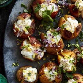 Indian-Ish Baked Potatoes