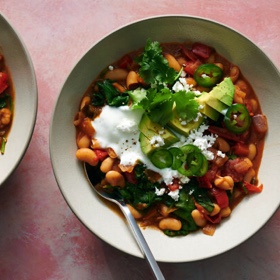 Harissa and White Bean Chili