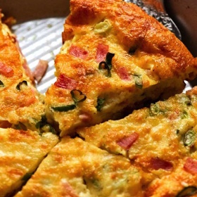 Crustless Quiche – Ham and Cheese