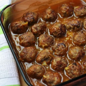 Maple Mustard Meatballs