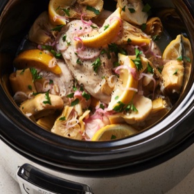 Slow Cooker Spinach and Artichoke Chicken