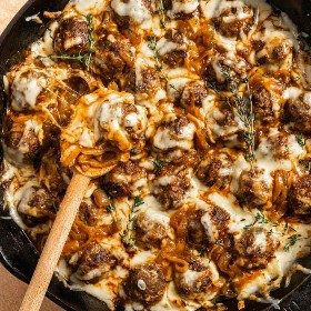 French Onion Meatballs