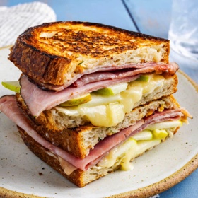 Ham, Brie, and Apple Panini