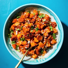 Potatoes with Chorizo and Tomato