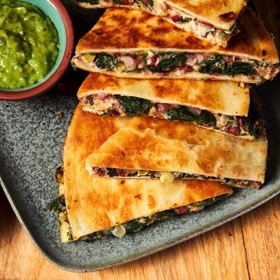 Spinach and Goat Cheese Quesadillas