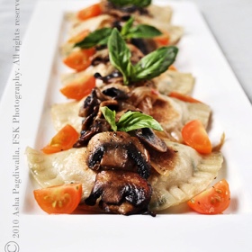 Caramelised Onion, Paneer and Basil Pierogis - Daring Cooks August 2010