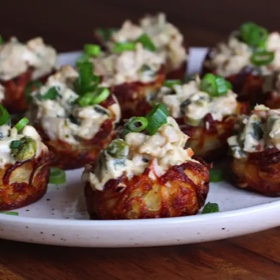 Crab Rangoon Potato Nests