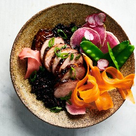 Hoisin-Glazed Pork Bowl with Vegetables