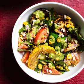 Roasted Pattypan Squash and Corn Salad