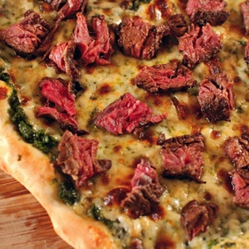 Skirt Steak and Chimichurri Pizza