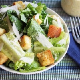 No Guilt Caesar Salad and Dressing